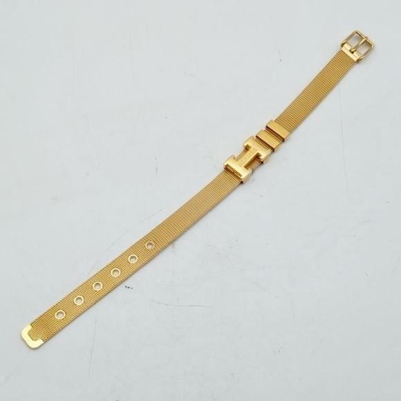 Hermès Gold-Tone Mesh Bracelet - Picture 2 of 3